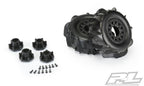 Pro-Line Dumont Paddle SC 2.2"/3.0" Mounted Raid Black RC Wheel & Tyre Set (3)