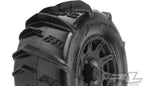 Pro-Line Dumont 3.8in Paddle Mounted on Raid Black 17mm F/R RC Wheel & Tyre Set