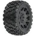 Proline PRO1019811 1/6 Badlands MX57 Front/Rear 5.7ÃƒÂ¢Ã¢â€šÂ¬Ã‚  Tires Mounted on Raid Black 12mm Hex Wheels (2): Black (8347855356141)