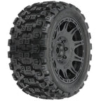 Proline PRO1019811 1/6 Badlands MX57 Front/Rear 5.7ÃƒÂ¢Ã¢â€šÂ¬Ã‚  Tires Mounted on Raid Black 12mm Hex Wheels (2): Black