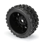 Proline PRO1019811 1/6 Badlands MX57 Front/Rear 5.7ÃƒÂ¢Ã¢â€šÂ¬Ã‚  Tires Mounted on Raid Black 12mm Hex Wheels (2): Black (2)
