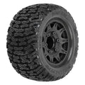 Pro-Line Bonesaw 2.8in All-Terrain Mounted on Raid Black 6x30 Hex Wheels RC Wheel & Tyre Set 1/10 Scale