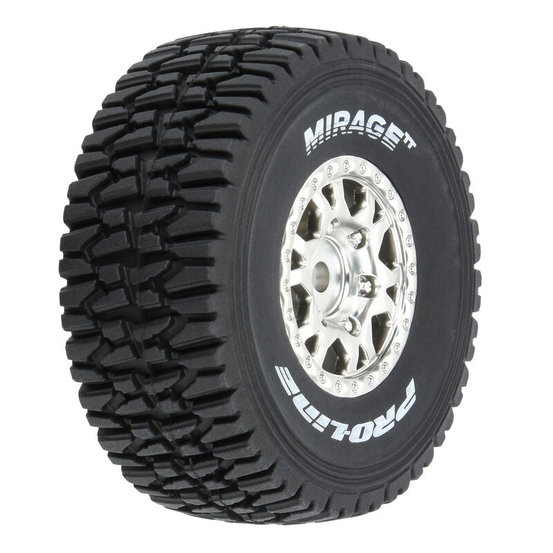 Proline PRO1025310 Mirage TT F/R Tires Mounted 12mm Hex Satin Silver Impulse (4) for Arrma Mojave Grom (9250509357293)