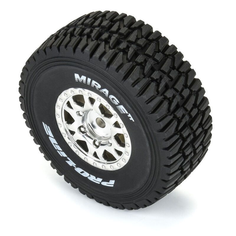Proline PRO1025310 Mirage TT F/R Tires Mounted 12mm Hex Satin Silver Impulse (4) for Arrma Mojave Grom (9250509357293)
