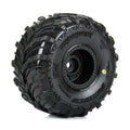 Proline PRO1030010 Dreadnaught Mounted Black Wheel F/R (4) for ARRMA GORGON/QUAKE GROM (9250509586669)