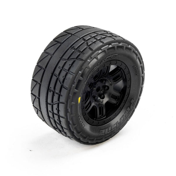 Pro-Line Menace Front/Rear Street Mounted 12mm Black Split Six RC Wheel &amp; Tyre Set 1/18 Scale - PRO1034510