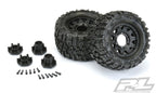 Pro-Line Trencher 2.8in MTD Raid Black 6x30 F/R RC Wheel & Tyre Set (3)