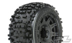 Pro-Line Badlands 3.8in Mounted Raid 8x32 17mm MT F/R RC Wheel & Tyre Set