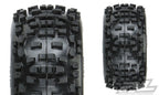 Pro-Line Badlands 3.8in Mounted Raid 8x32 17mm MT F/R RC Wheel & Tyre Set (2)