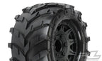 Pro-Line Masher 2.8in Mounted Raid Black 6x30 Front/Rear RC Wheel & Tyre Set