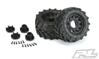 Pro-Line Masher 2.8in Mounted Raid Black 6x30 Front/Rear RC Wheel & Tyre Set (3)