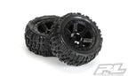 Pro-Line Trencher 2.2 M2 Desperado Mounted E-Revo RC Wheel & Tyre Set 1/16 Scale (3)