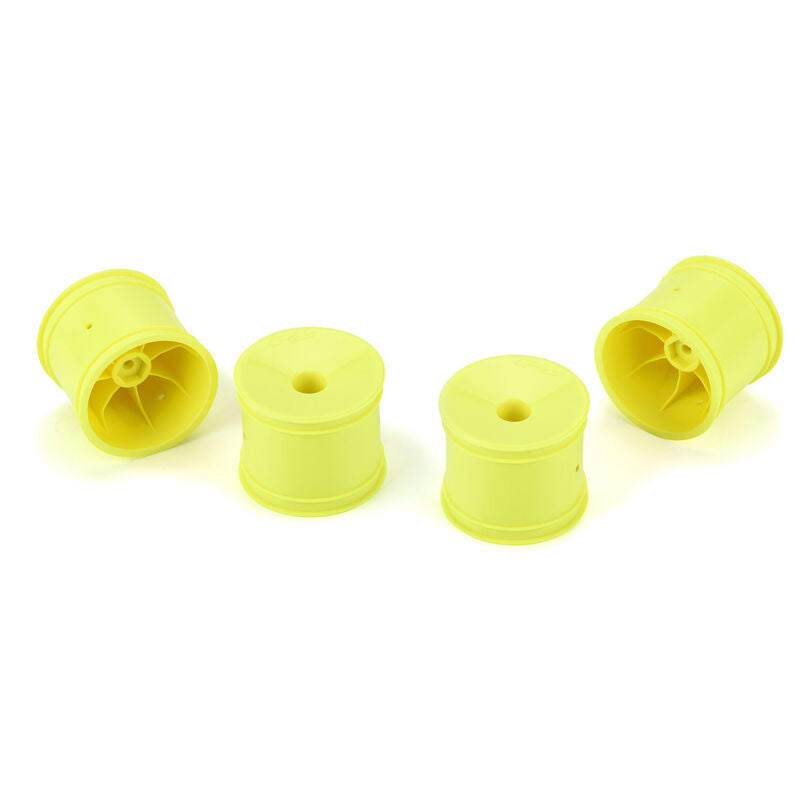 Proline PRO284602 Velocity F/R 2.2" 12mm Stadium Truck Wheels (4) Yellow for TLR 22X-T, AE T6.4, XT2, Storm ST, YZ2T (9250509750509)