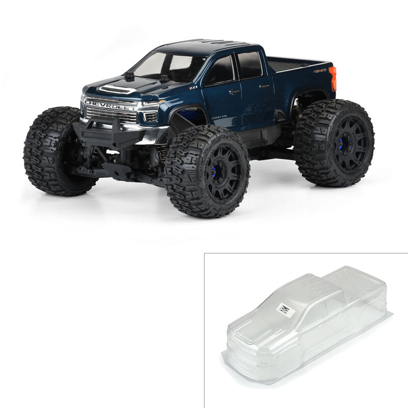 Pro-Line 2021 Chevy Silverado Clear E-REVO 2.0 & MAXX RC Car Body