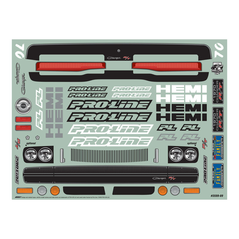 Proline PRO359900 1/10 1970 Dodge Charger Clear Body: Drag Car by Proline (8347855421677)
