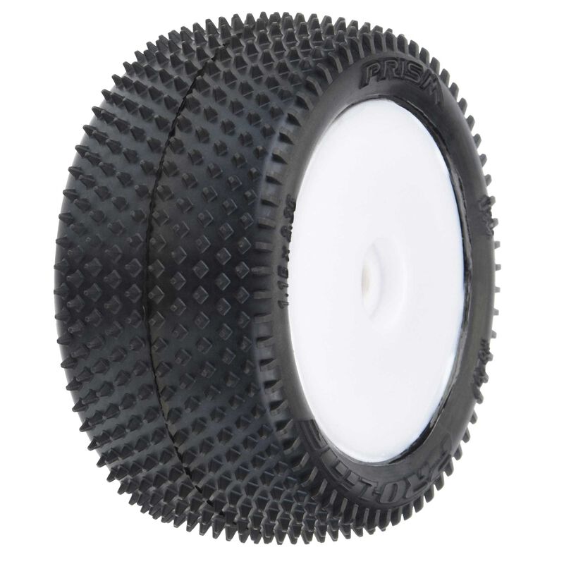 Pro-Line Prism Carpet MTD White Mini-B Rear SRP RC Wheel & Tyre Set
