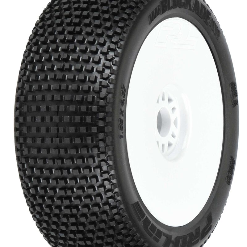 Pro-Line Blockade S3 Buggy MTD V2 White F/R 1/8 Scale RC Wheel & Tyre Set