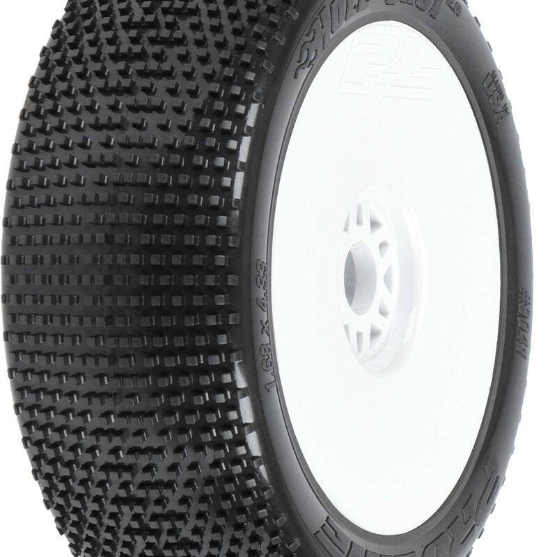 Pro-Line Hole Shot 2.0 S3 Buggy MTD V2 White F/R 1/8 Scale RC Wheel & Tyre Set