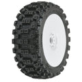 Pro-Line Badlands MX M2 Mounted White Wheels F/R RC Wheel & Tyre Set 1/8 Scale