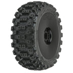 Pro-Line Badlands MX M2 Mounted Black Wheels F/R RC Wheel & Tyre Set 1/8 Scale