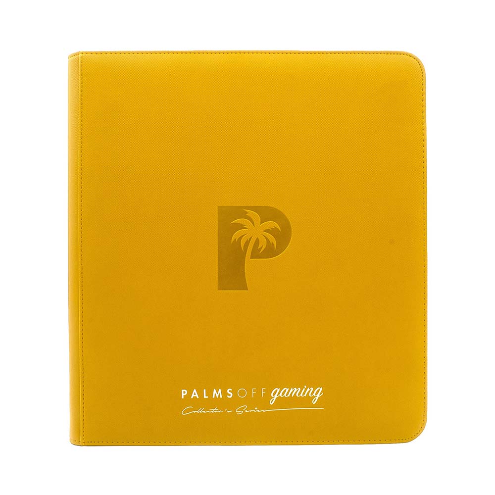 Palms Off Collectors Series 12 Pocket Zip Binder YELLOW
