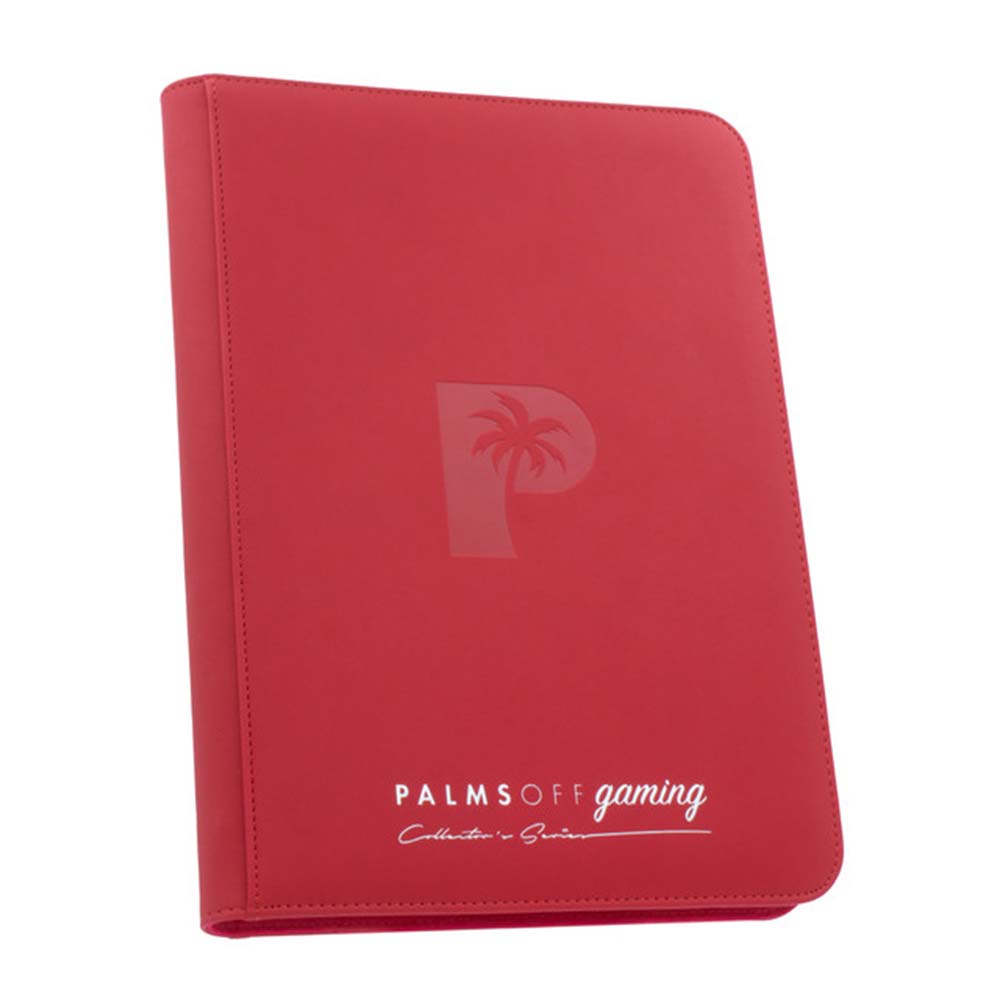 Palms Off Collectors Series 9 Pocket Zip Binder RED