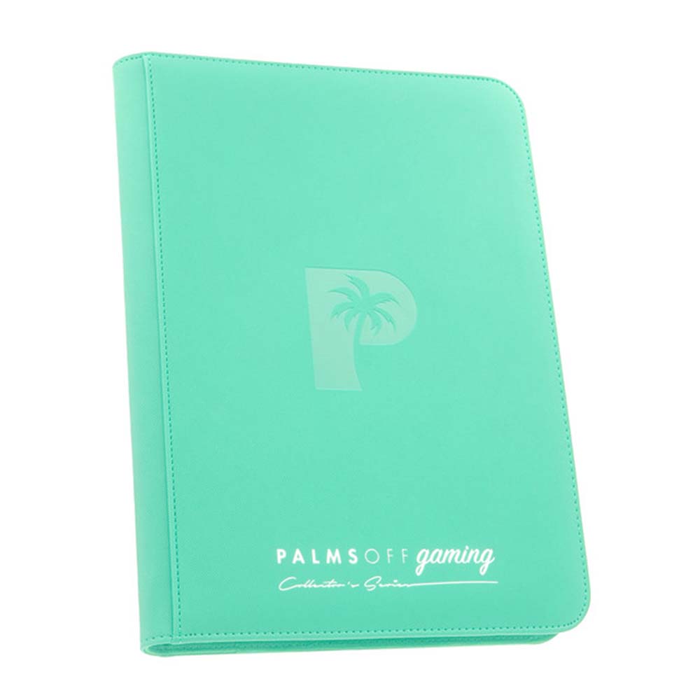 Palms Off Collectors Series 9 Pocket Zip Binder TURQUOISE