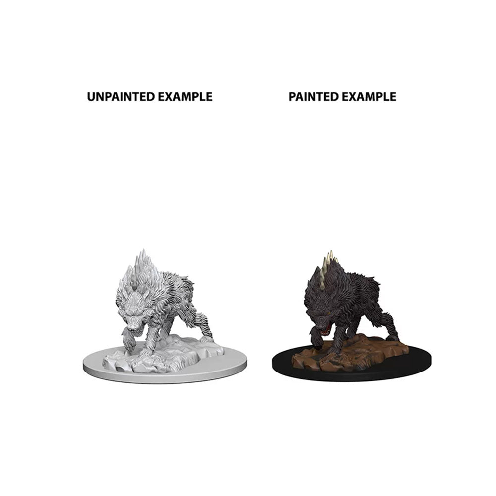 WizKids 73184 Pathfinder Deep Cuts Unpainted Minis: Dire Wolf (9003785158893)