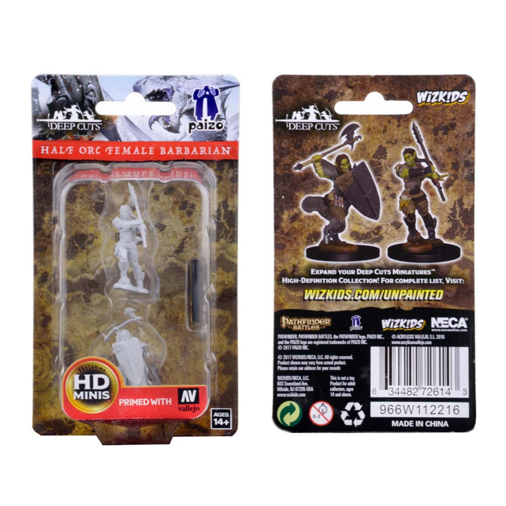 WizKids 72614 Pathfinder DeepCuts Unpainted Minis:HalfOrc Female (9003778539757)
