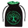 Q Workshop Forest Black & Green Velour Dice Bag