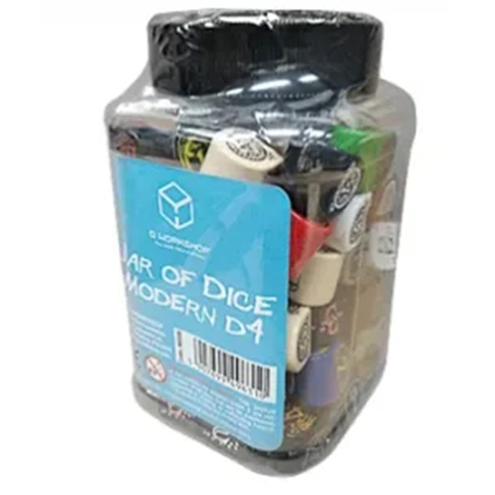 Q Workshop Jar of Modern d4 Dice (One Die Per Item)