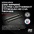 R1WURKS R1900123 (22 Series) Ultra-lightweight Titanium HD CVA Bones 22X, X69mm 38.78% lighter, 17.5 Stock Racing (9250519384301)