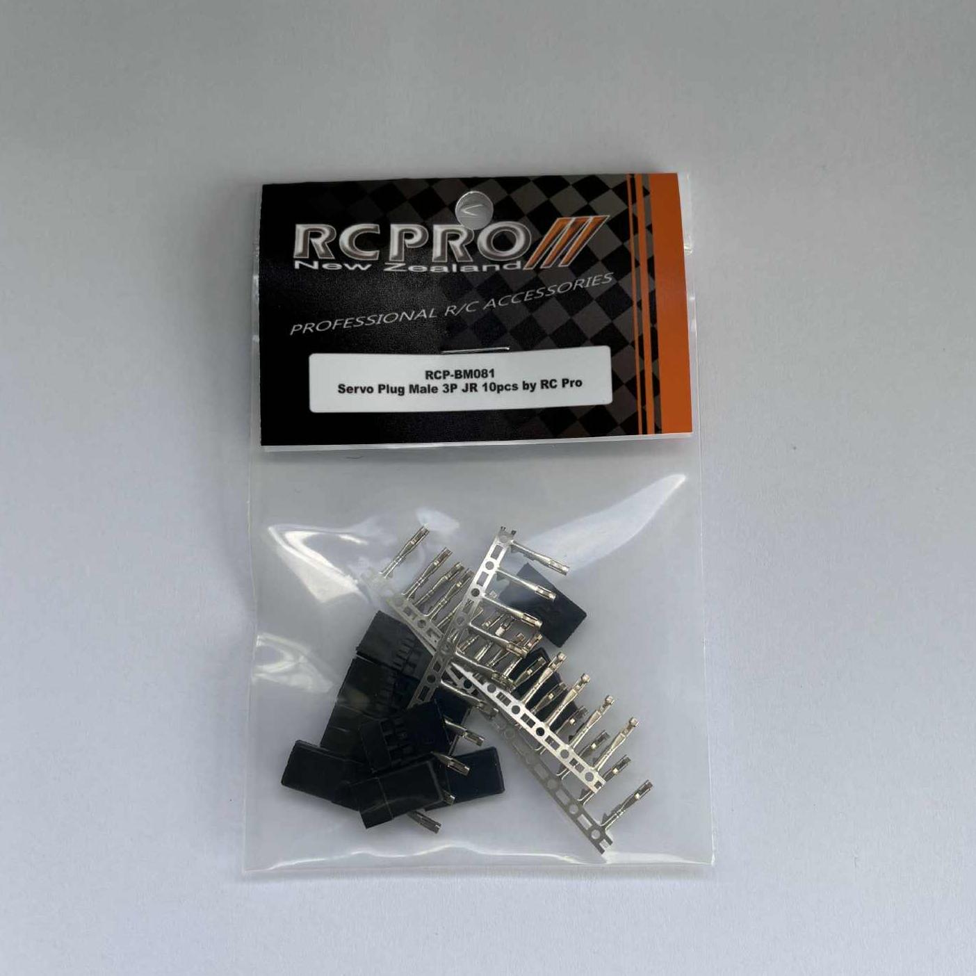 RC Pro RCP-BM081 Servo Plug Male 3P JR 10pcs (9250519711981)