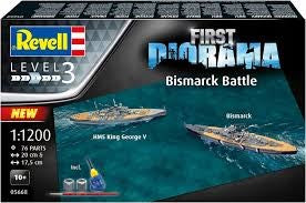 Revell 05668 GIFT 1/1200 BISMARCK DIORAMA SET (8346762084589)