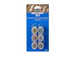 Revell 39075 AQUA COLOR 6 PAINTS MILITARY VEHICLE SET (8346771325165)