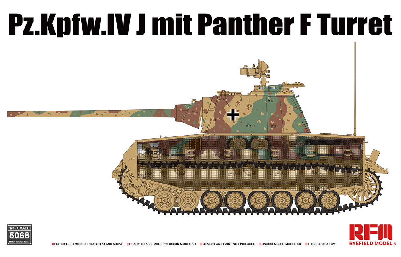 Ryefield 5068 Pz.Kpfw.IV J w/ Panther F Turret (8967471366381)