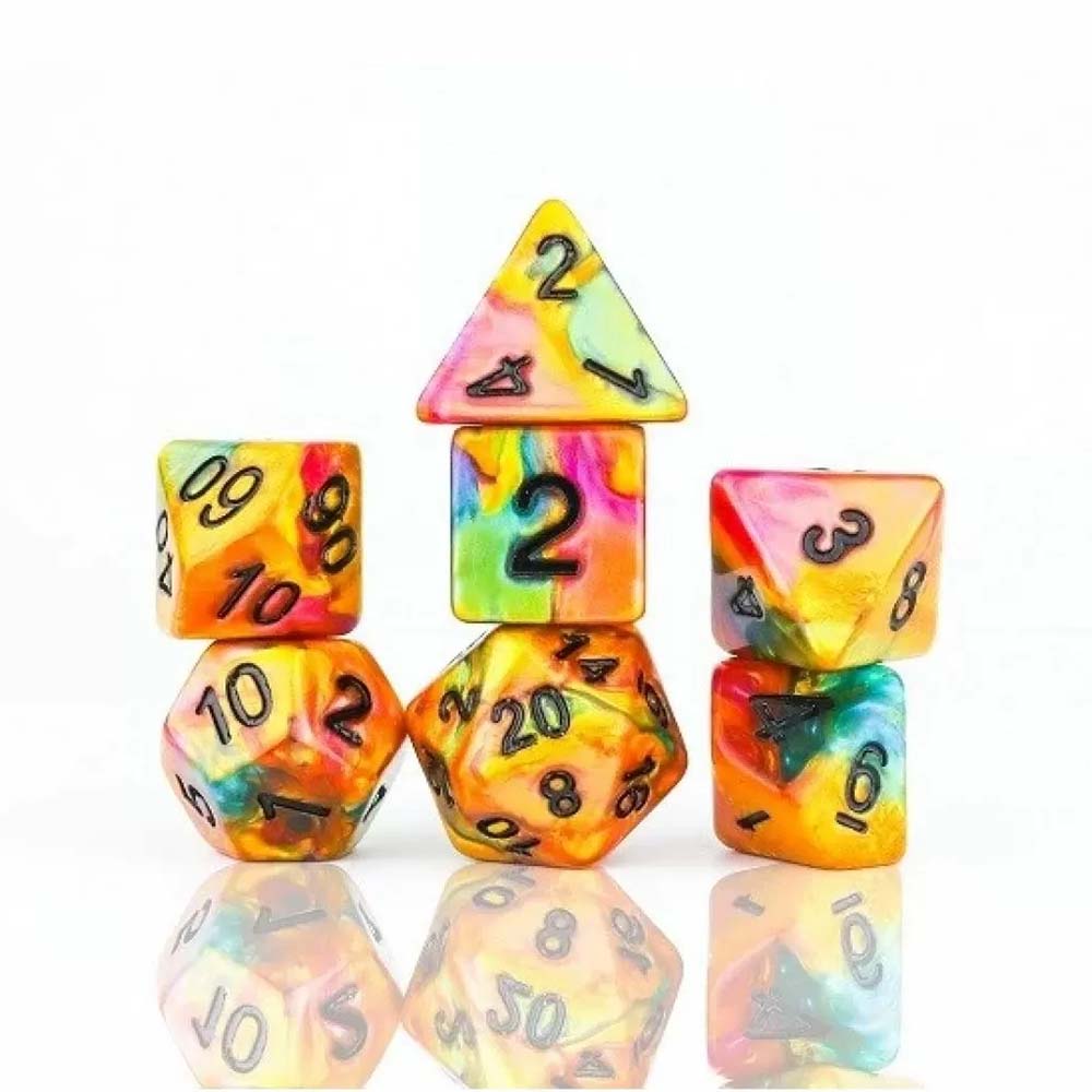 Sirius Rainbow Gold Dice Set 7 - SDZ0009-05
