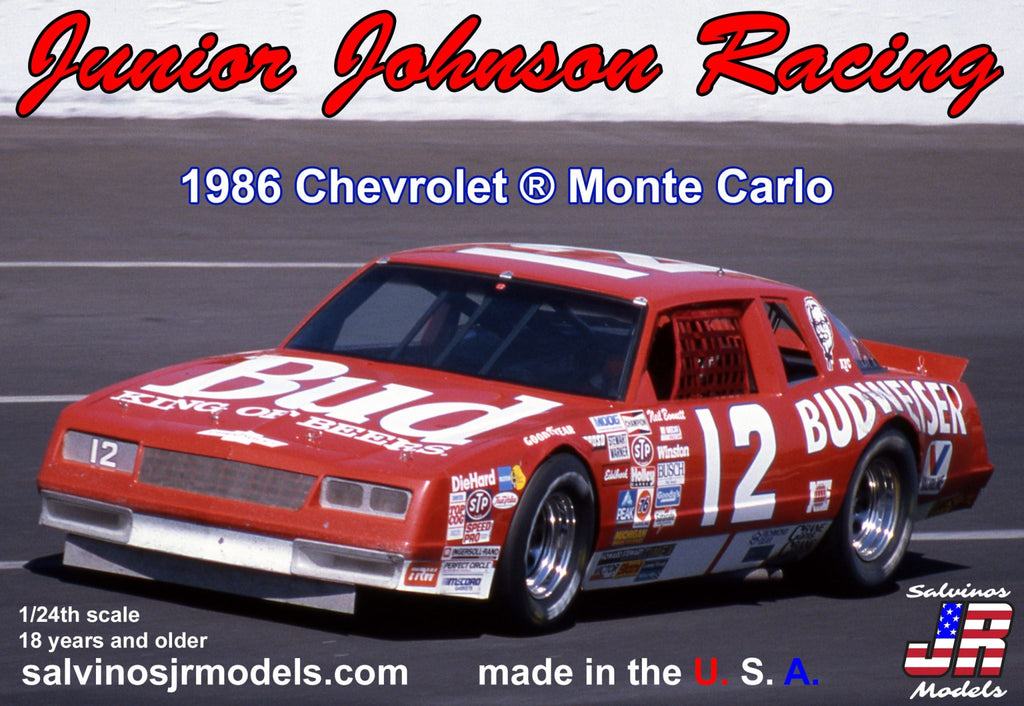 Salvinos JR JJMC1986NB 1/24 Junior Johnson Racing 1986 Chevrolet Monte Carlo #12