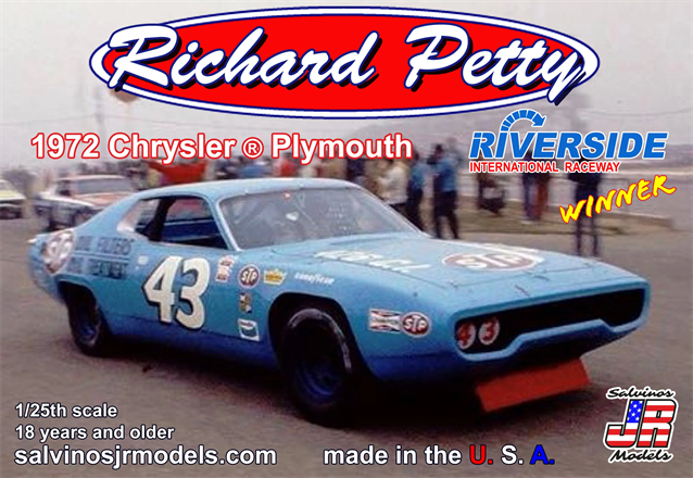 Salvinos JR Salvino JR RPCP1972R 1/25 72 Plymouth Petty #43 Ri