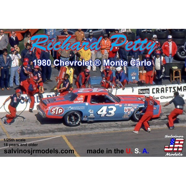 Salvinos JR RPMC1980O 1/24 1980 #43 Chevrolet Monte Carlo - Richard Petty - Hobby City NZ (7859180175597)