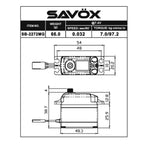 Savox Digital HV Brushless Servo 69g 7kg-cm 0.035sec/60 deg
