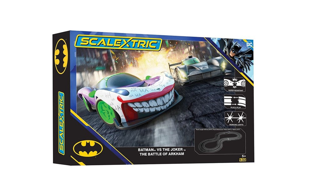 Scalextric C1438 Set: Batman vs The Joker Battle of Arkham (8964630184173)