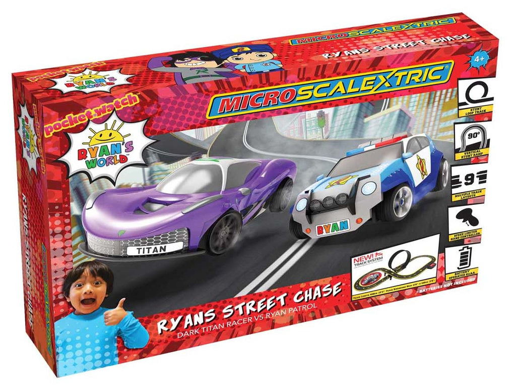 Scalextric G1160 Micro Set: Ryan's Street Chase - Ryan's World (Battery Powered)