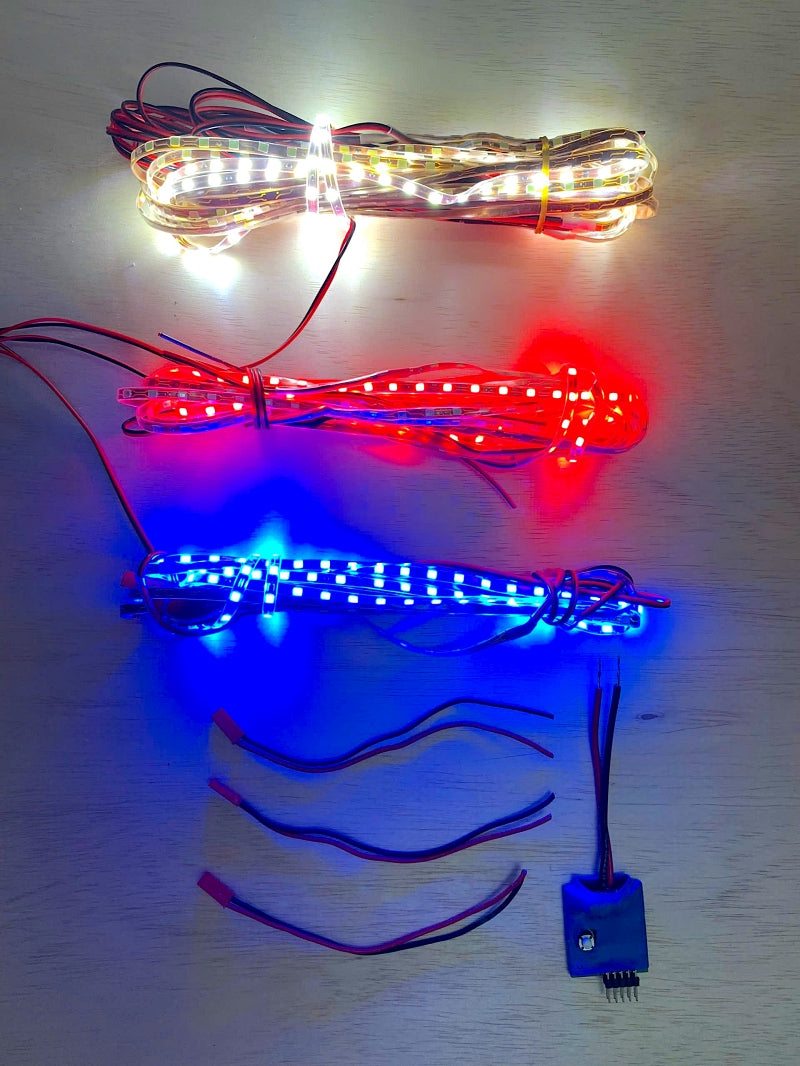 Seagull Models Optional Night Navigation LED Light Blue/Red/White plus Controller for SEA397 Super Chipmunk RC Aircraft Accessory (4)