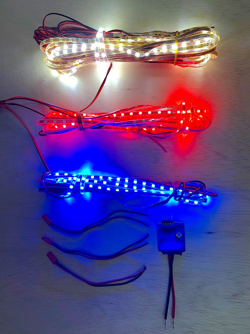 Seagull Models Optional Night Navigation LED Light Blue/Red/White plus Controller for SEA397 Super Chipmunk RC Aircraft Accessory (6)
