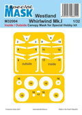 Special Hobby M32004 1/32 Westland Whirlwind Mk.I Inside/Outside MASK (9120473022701)