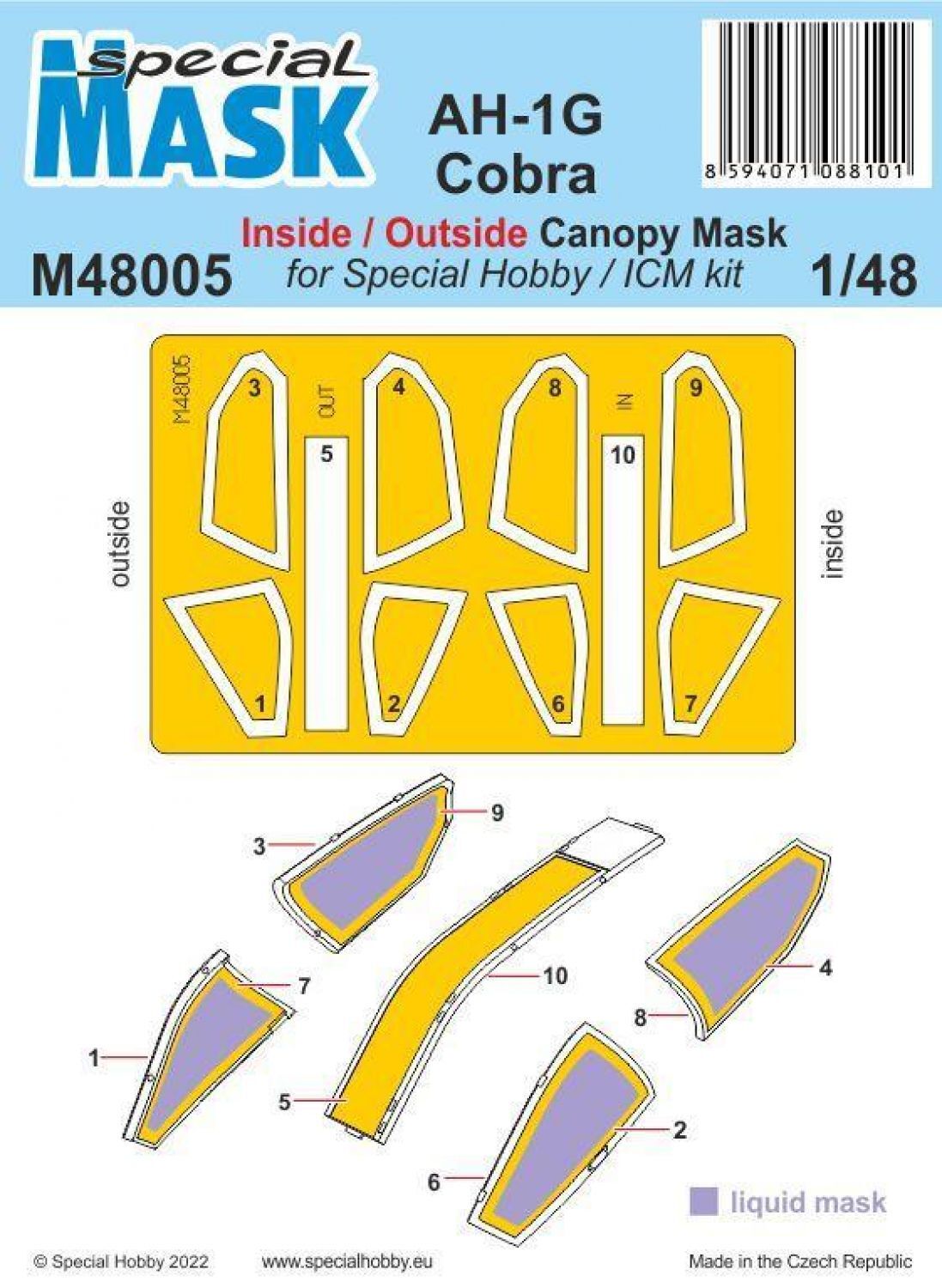 Special Hobby M48005 1/48 AH-1G Cobra  Mask (9120473252077)