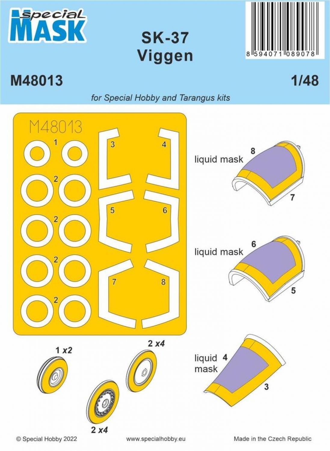 Special Hobby M48013 1/48 SK-37 Viggen MASK (9120473940205)