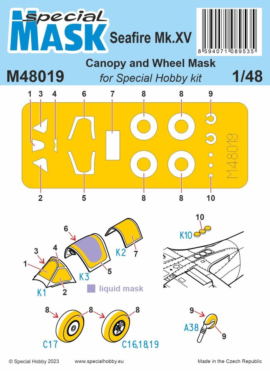 Special Hobby M48019 1/48 Seafire Mk.15 MASK (9120474333421)