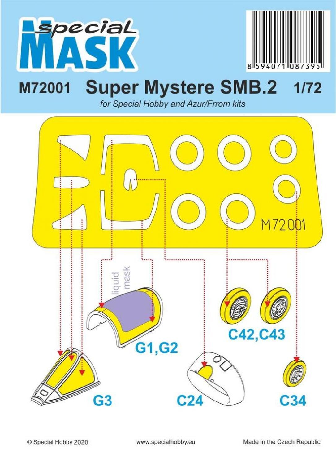 Special Hobby M72001 1/72 SMB-2 Super Mystere Mask (9120474923245)